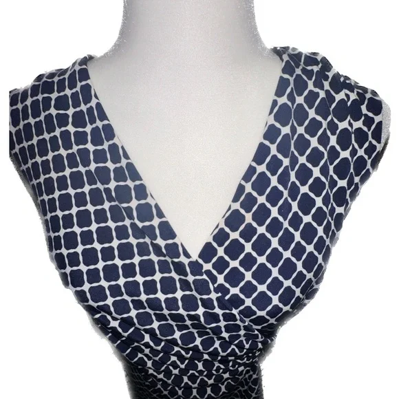 New - Enfocus Studio Blue Dress | Color: Blue/White | Size: 14 - Picture 4 of 13